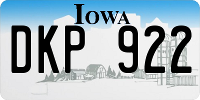 IA license plate DKP922