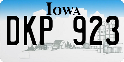 IA license plate DKP923