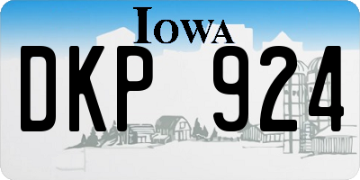 IA license plate DKP924