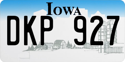 IA license plate DKP927