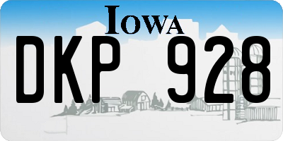 IA license plate DKP928