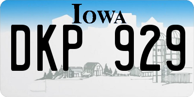 IA license plate DKP929