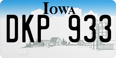 IA license plate DKP933