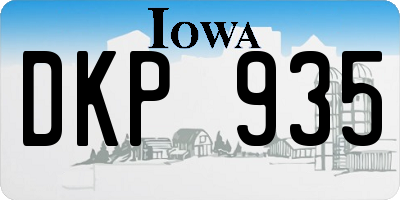 IA license plate DKP935