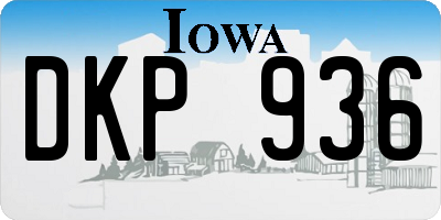 IA license plate DKP936