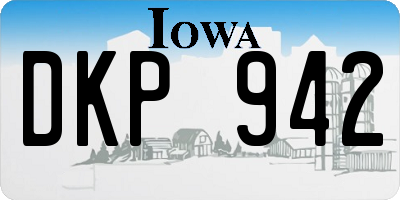 IA license plate DKP942