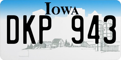 IA license plate DKP943