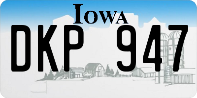 IA license plate DKP947
