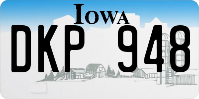 IA license plate DKP948