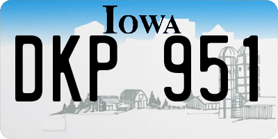 IA license plate DKP951
