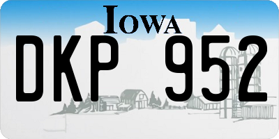 IA license plate DKP952