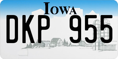 IA license plate DKP955
