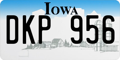 IA license plate DKP956