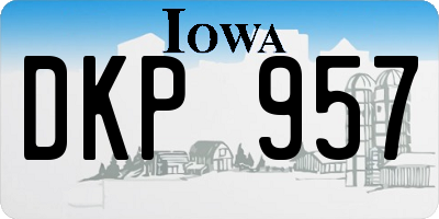 IA license plate DKP957