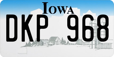 IA license plate DKP968