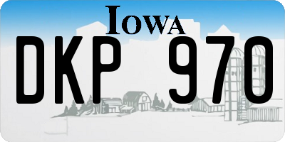 IA license plate DKP970