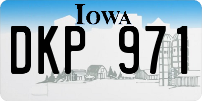 IA license plate DKP971