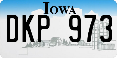 IA license plate DKP973