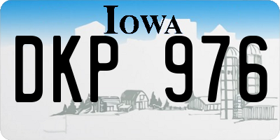 IA license plate DKP976