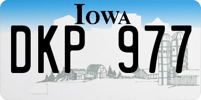 IA license plate DKP977