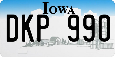 IA license plate DKP990