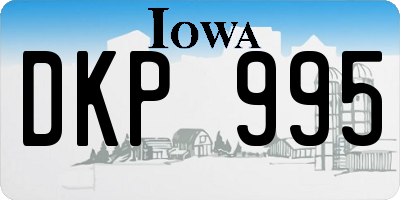IA license plate DKP995