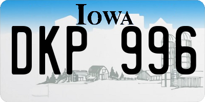 IA license plate DKP996
