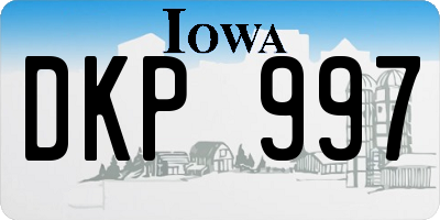 IA license plate DKP997