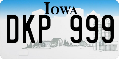 IA license plate DKP999
