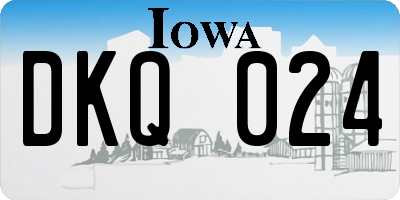 IA license plate DKQ024