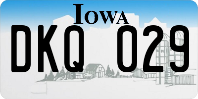 IA license plate DKQ029