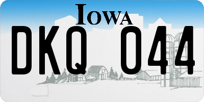IA license plate DKQ044