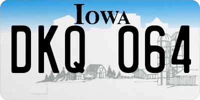 IA license plate DKQ064