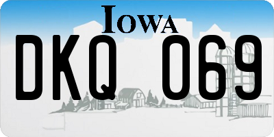 IA license plate DKQ069