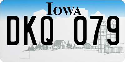 IA license plate DKQ079