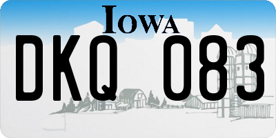 IA license plate DKQ083