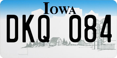 IA license plate DKQ084