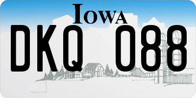 IA license plate DKQ088