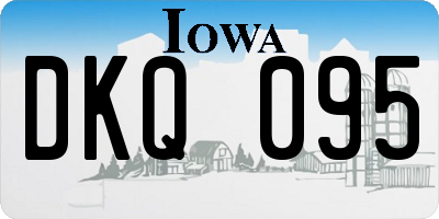 IA license plate DKQ095