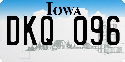 IA license plate DKQ096