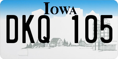 IA license plate DKQ105