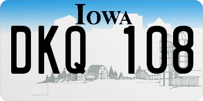 IA license plate DKQ108