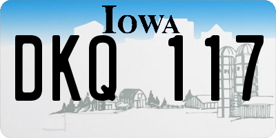 IA license plate DKQ117