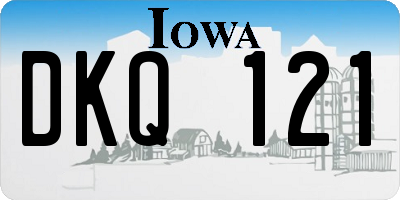 IA license plate DKQ121