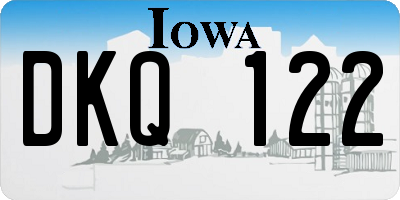 IA license plate DKQ122