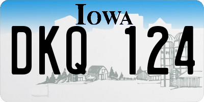 IA license plate DKQ124