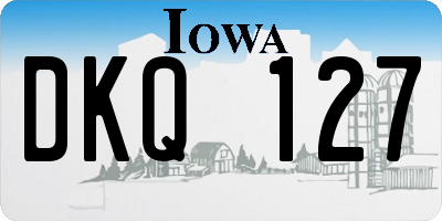 IA license plate DKQ127
