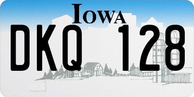 IA license plate DKQ128