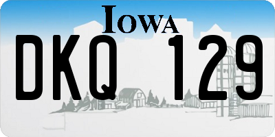 IA license plate DKQ129