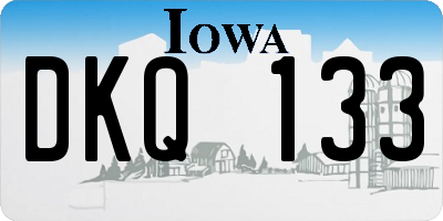 IA license plate DKQ133